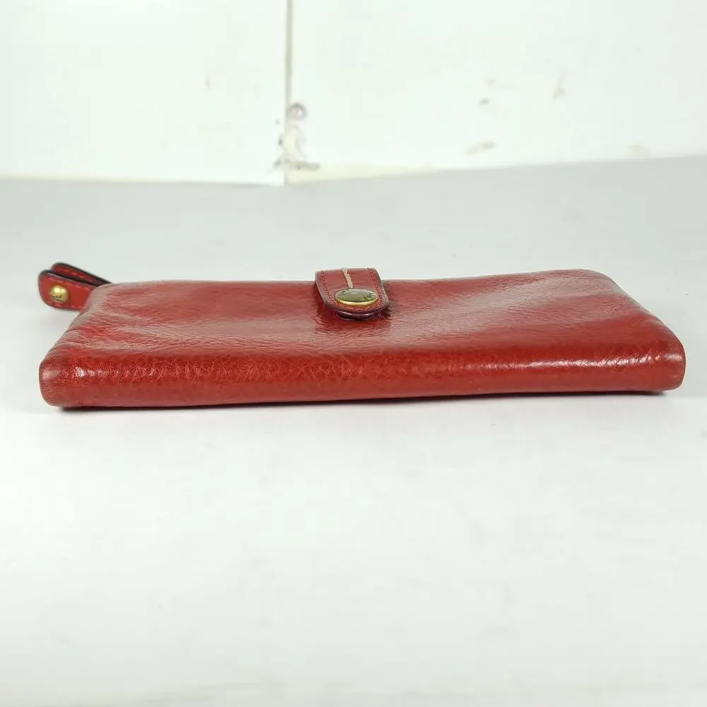 Frye red distressed